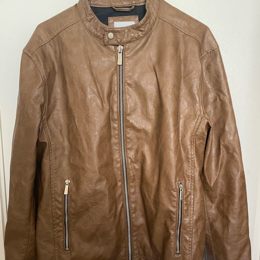 Brown Zara Faux Leather Jacket